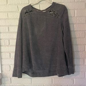 Knox Rose Sweater Top with shoulder detailing, XL